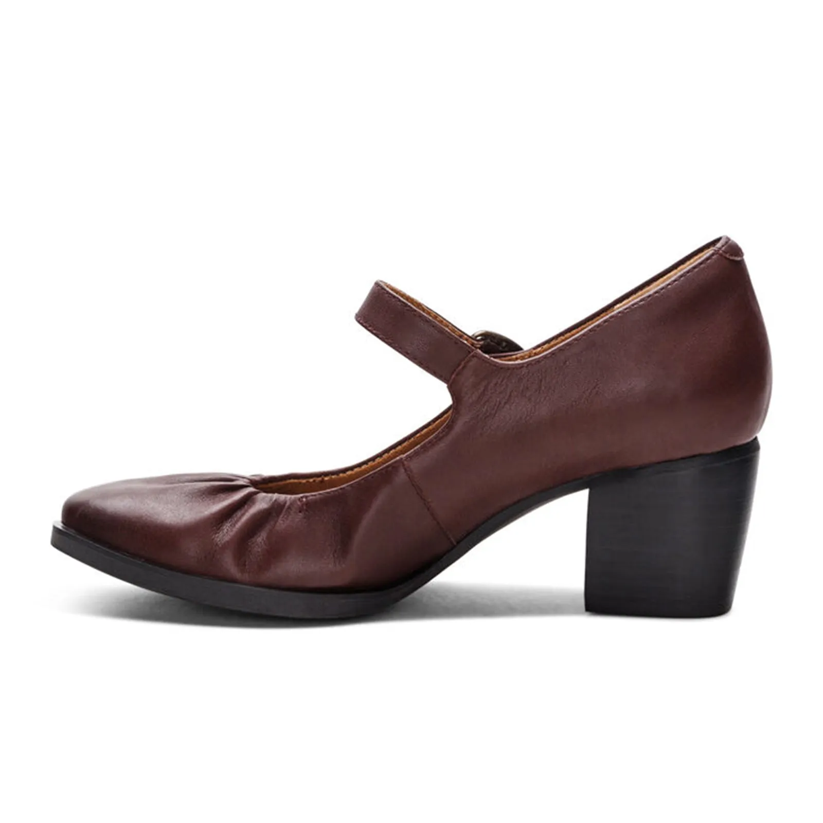 Aetrex Sara Heeled Mary Jane (Women) - Burgundy