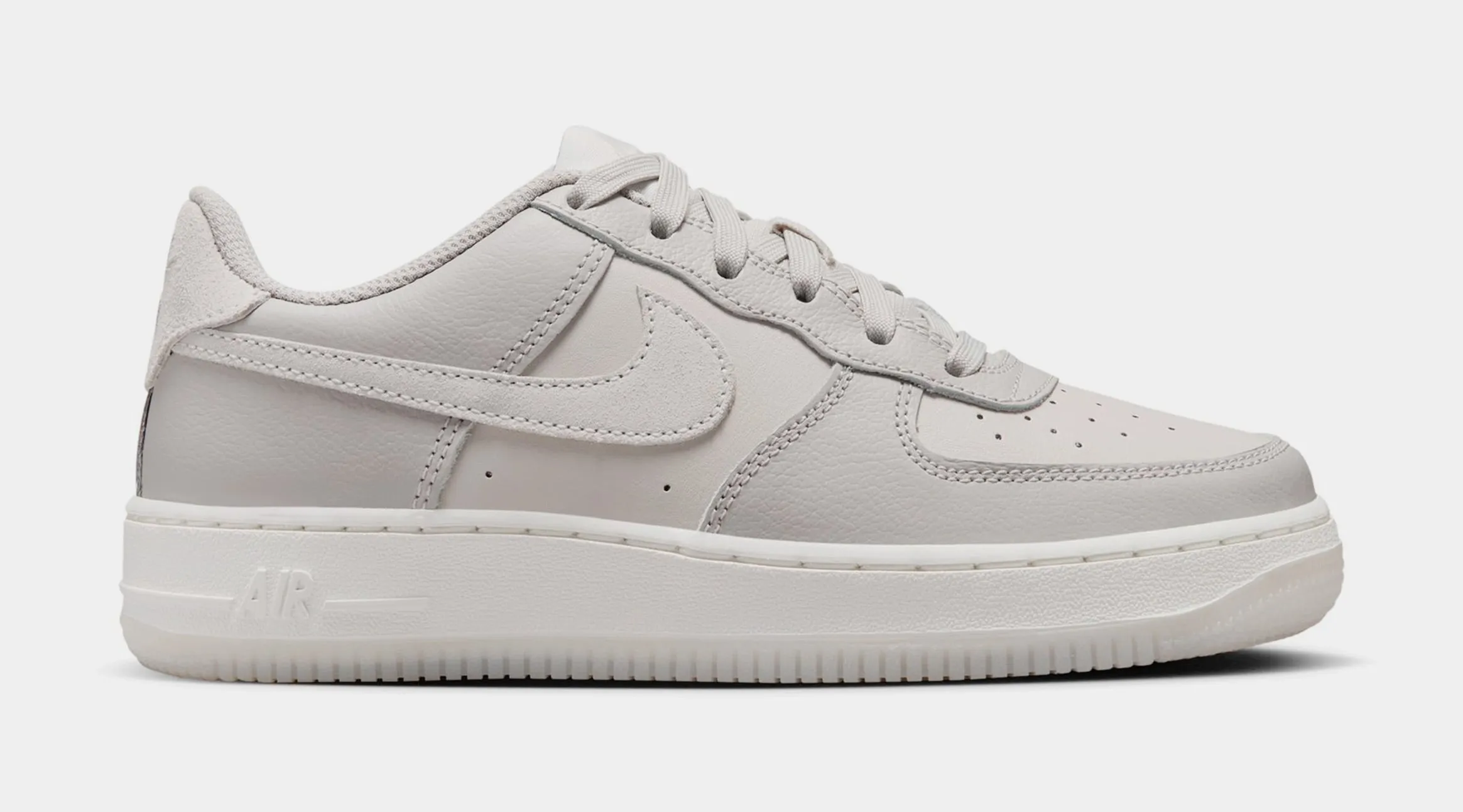 Air Force 1 LV8 Grade School Lifestyle Shoes (Light Bone/Light Iron Ore/Summit White)