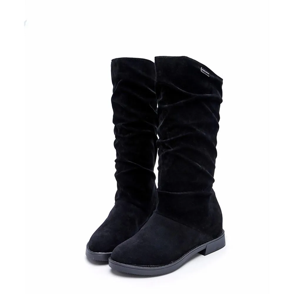 Autumn Winter Boots Women Sweet Boot Stylish Flat Flock Shoes Snow Boots