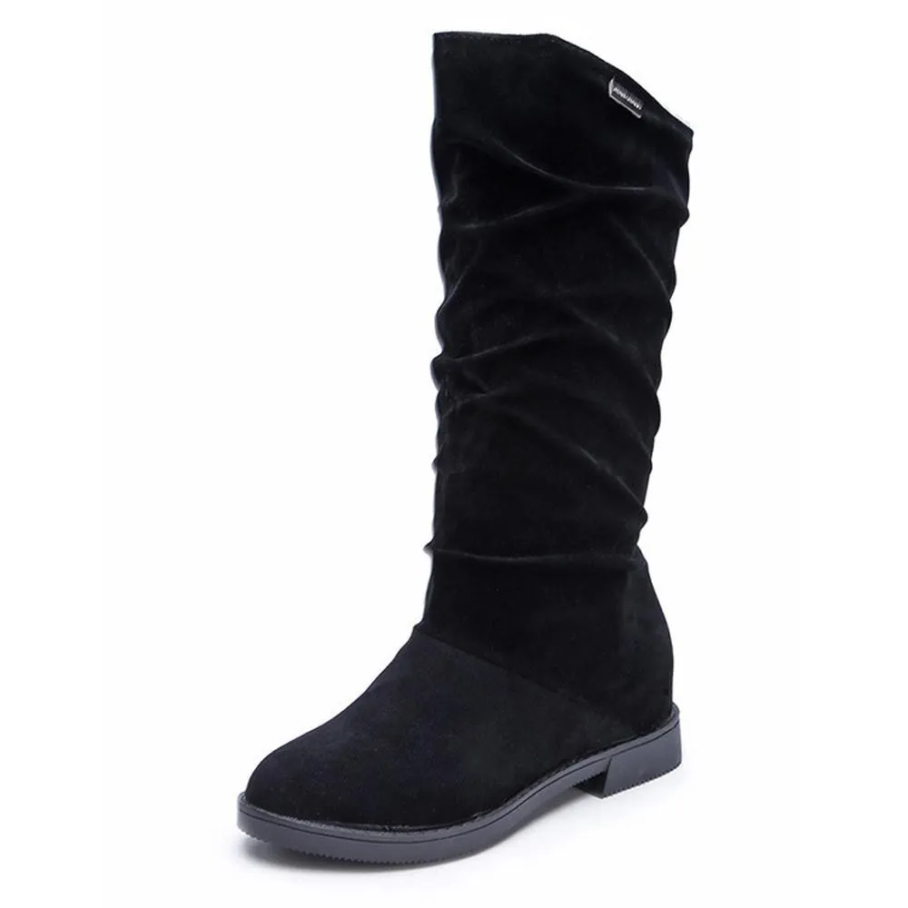 Autumn Winter Boots Women Sweet Boot Stylish Flat Flock Shoes Snow Boots