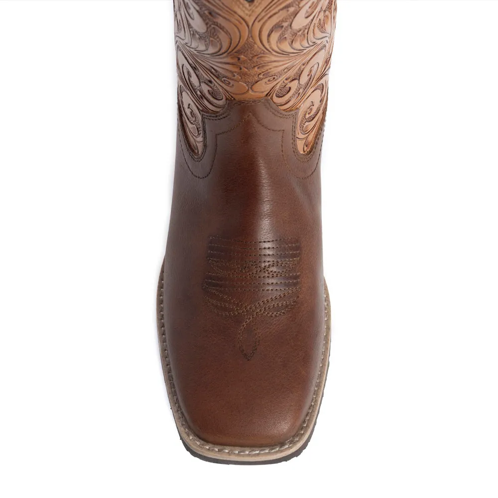 Camilita Hand-tooled Boots in Brown