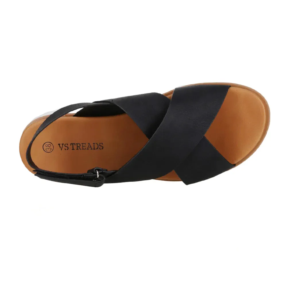 CC Resorts VS Treads Yadra Black Sandal Vegan