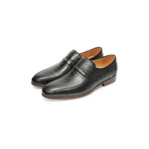 CrocLuxe Exotic Crocodile Lace-up Formal Loafers