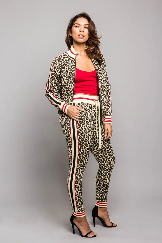 Fierce Leopard Track Suit Set