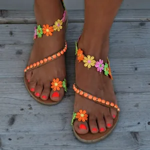 Gladiator Flowers Design Summer Sandals