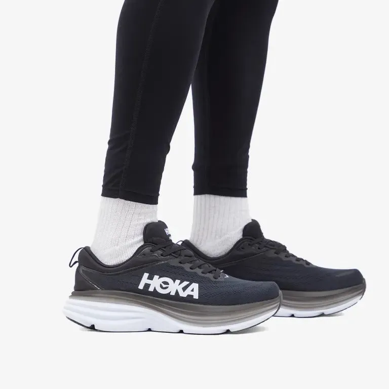 Hoka One One M Bondi 8 sneakers, black, white