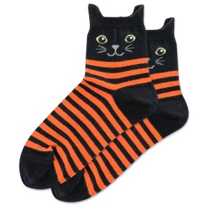 HOTSOX Women's Cat Stripe Anklet Socks