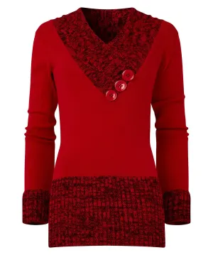 Joe Browns 10 Red Curiously Cosy Knit Jumper