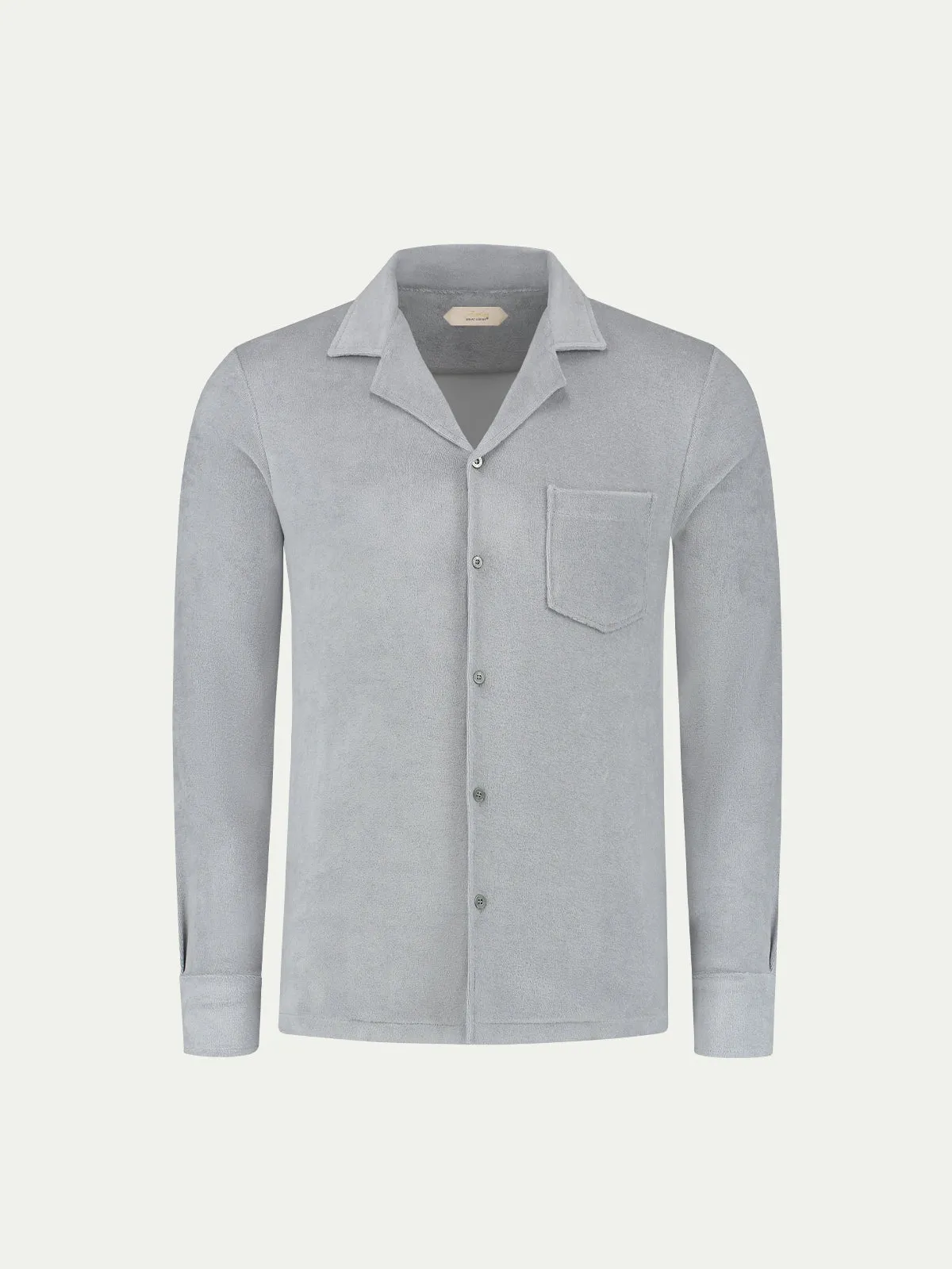 Light Grey Terry Towelling Resort Shirt