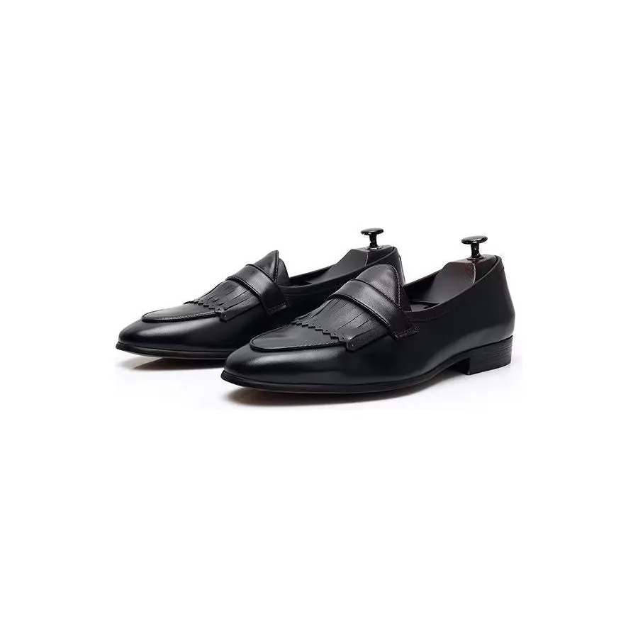 Luxury Tassel Leather Slip On Loafers