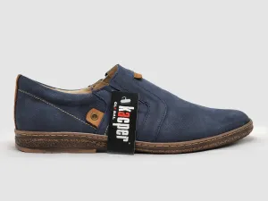 Men's Essential Leather Loafers - Navy