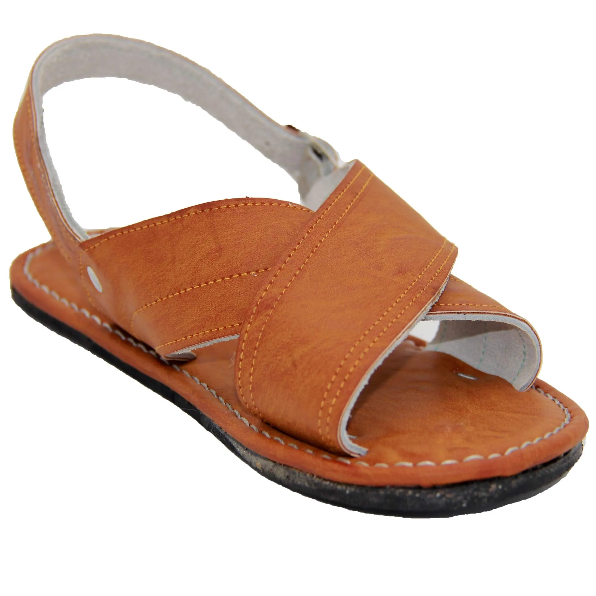 Men's Leather Solid Mexican Huarache Sandal Open Toe