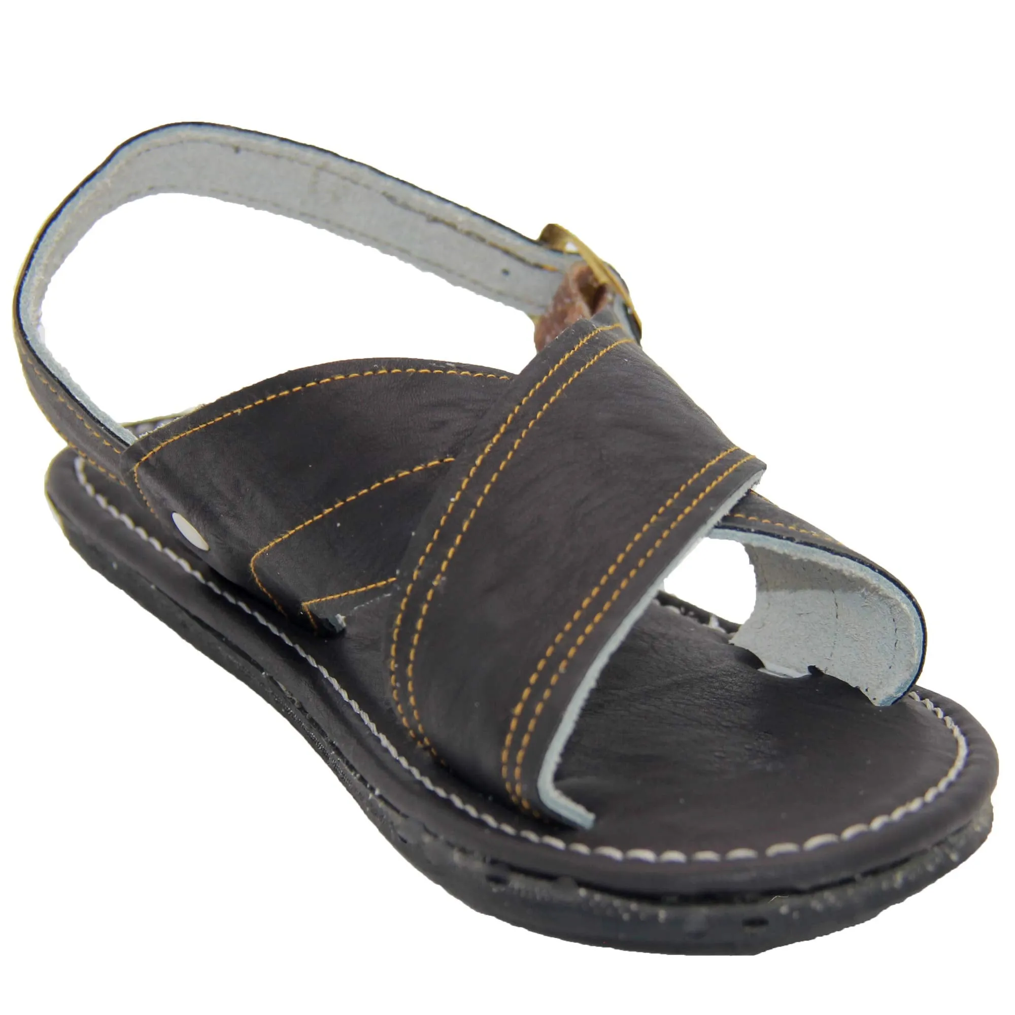 Men's Leather Solid Mexican Huarache Sandal Open Toe