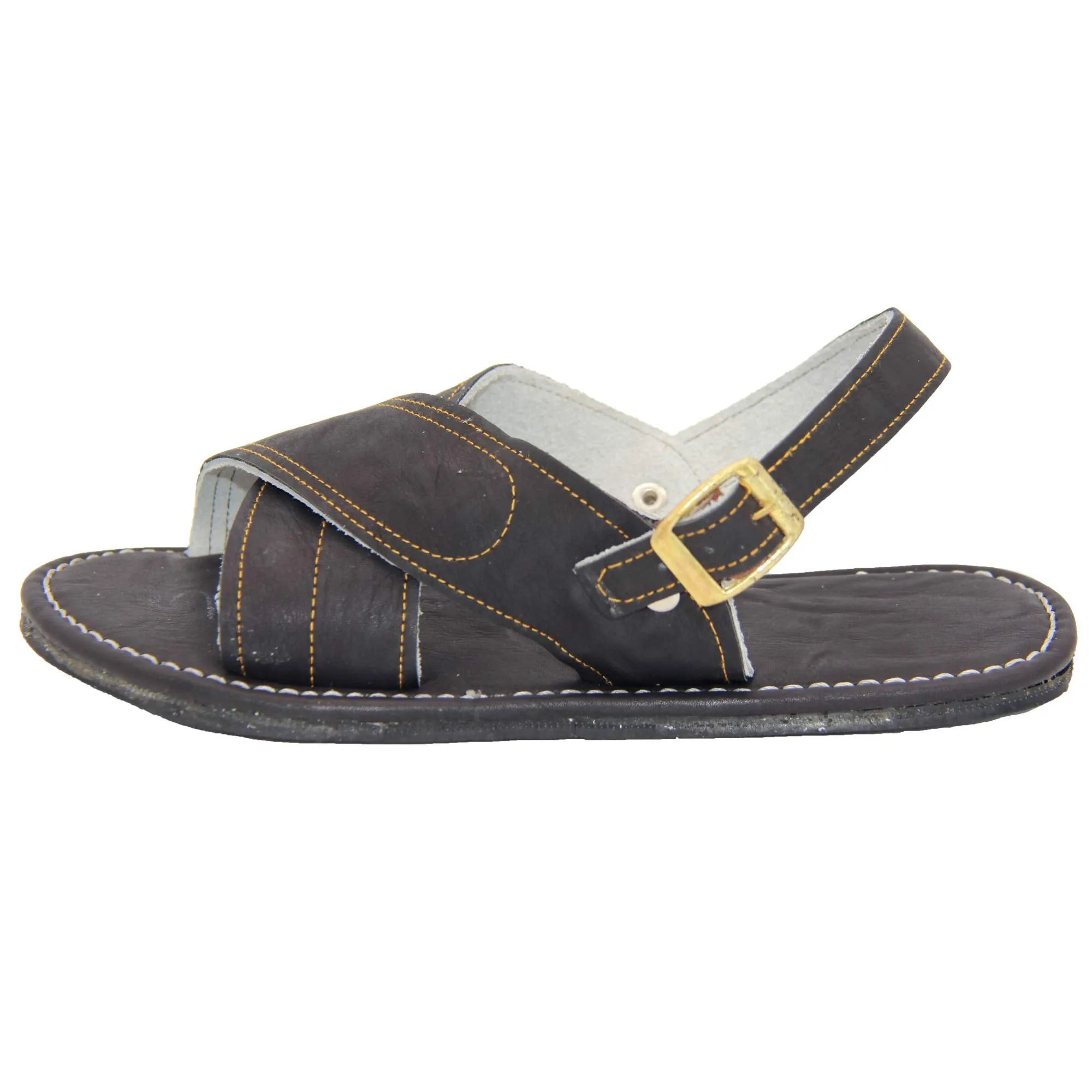 Men's Leather Solid Mexican Huarache Sandal Open Toe