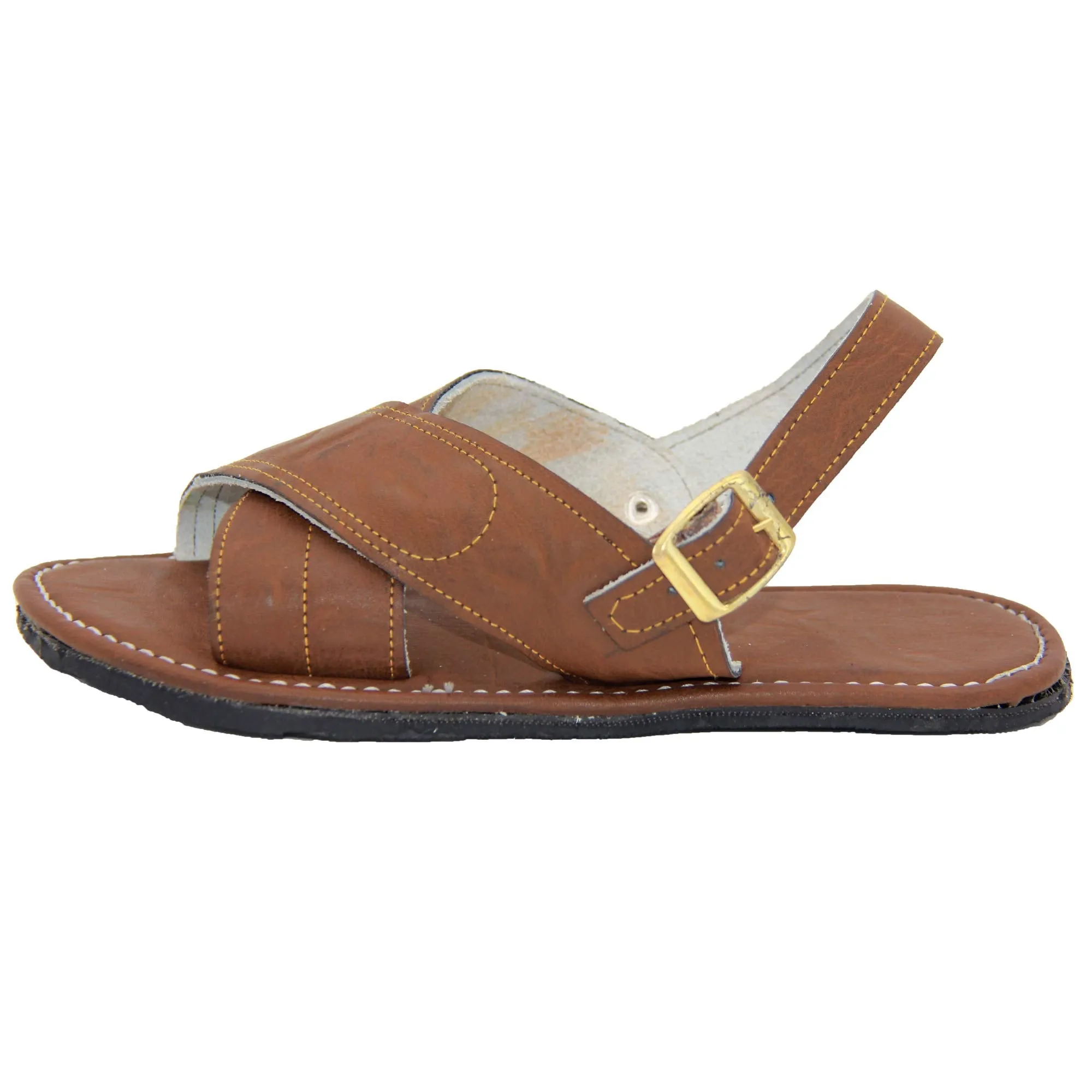 Men's Leather Solid Mexican Huarache Sandal Open Toe