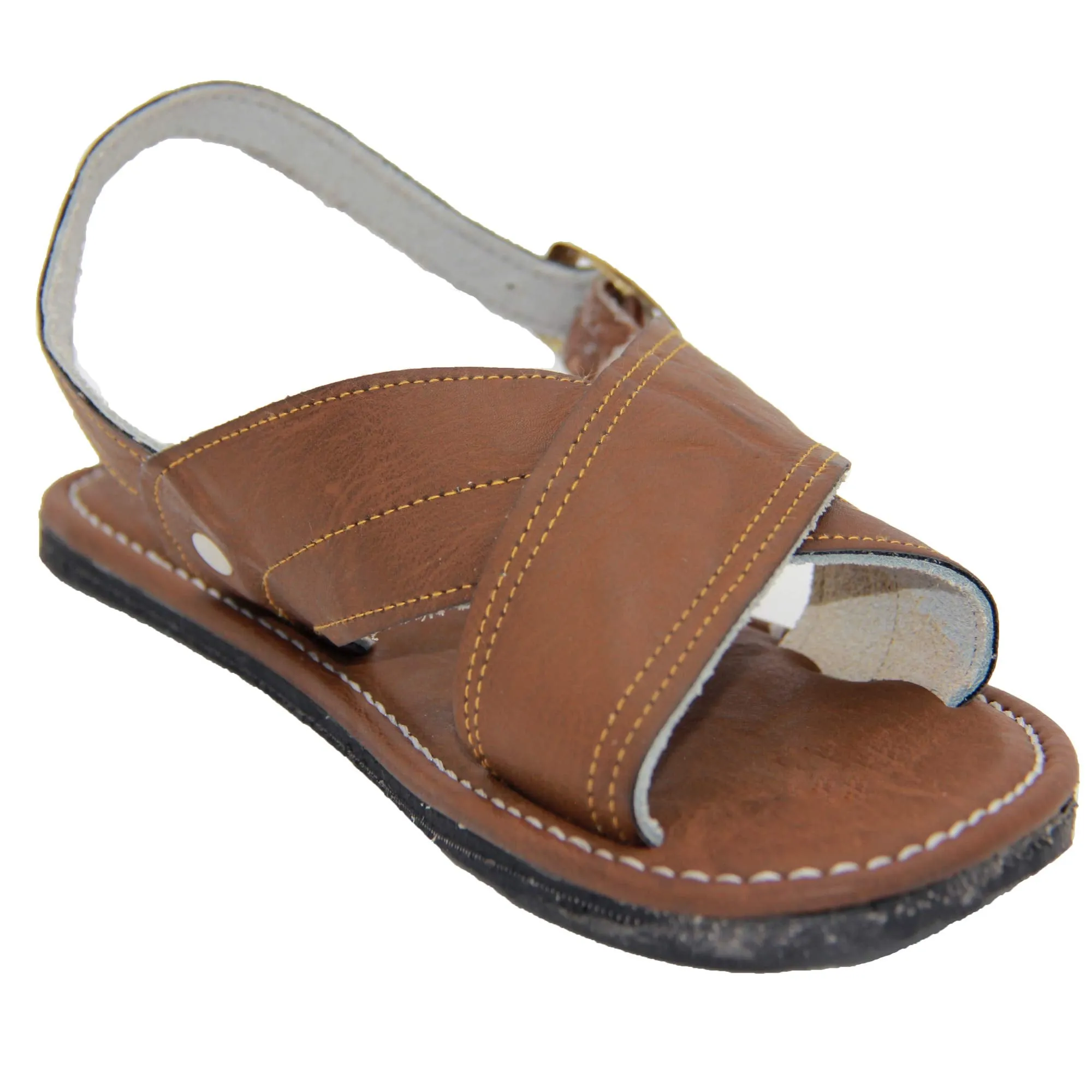 Men's Leather Solid Mexican Huarache Sandal Open Toe