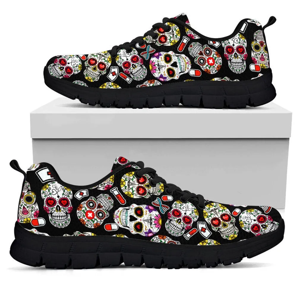 Nurse Sneaker, Skull Nurse Shoes Sneakers Shoes, Best Shoes For Nurses