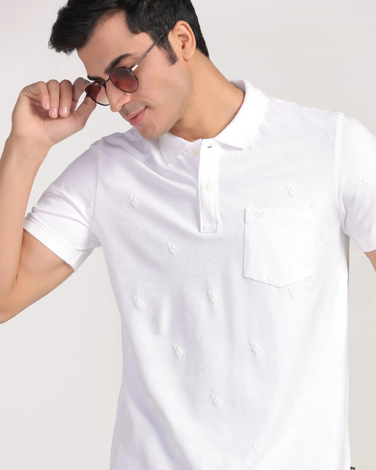 Polo White Printed T-Shirt - Bird