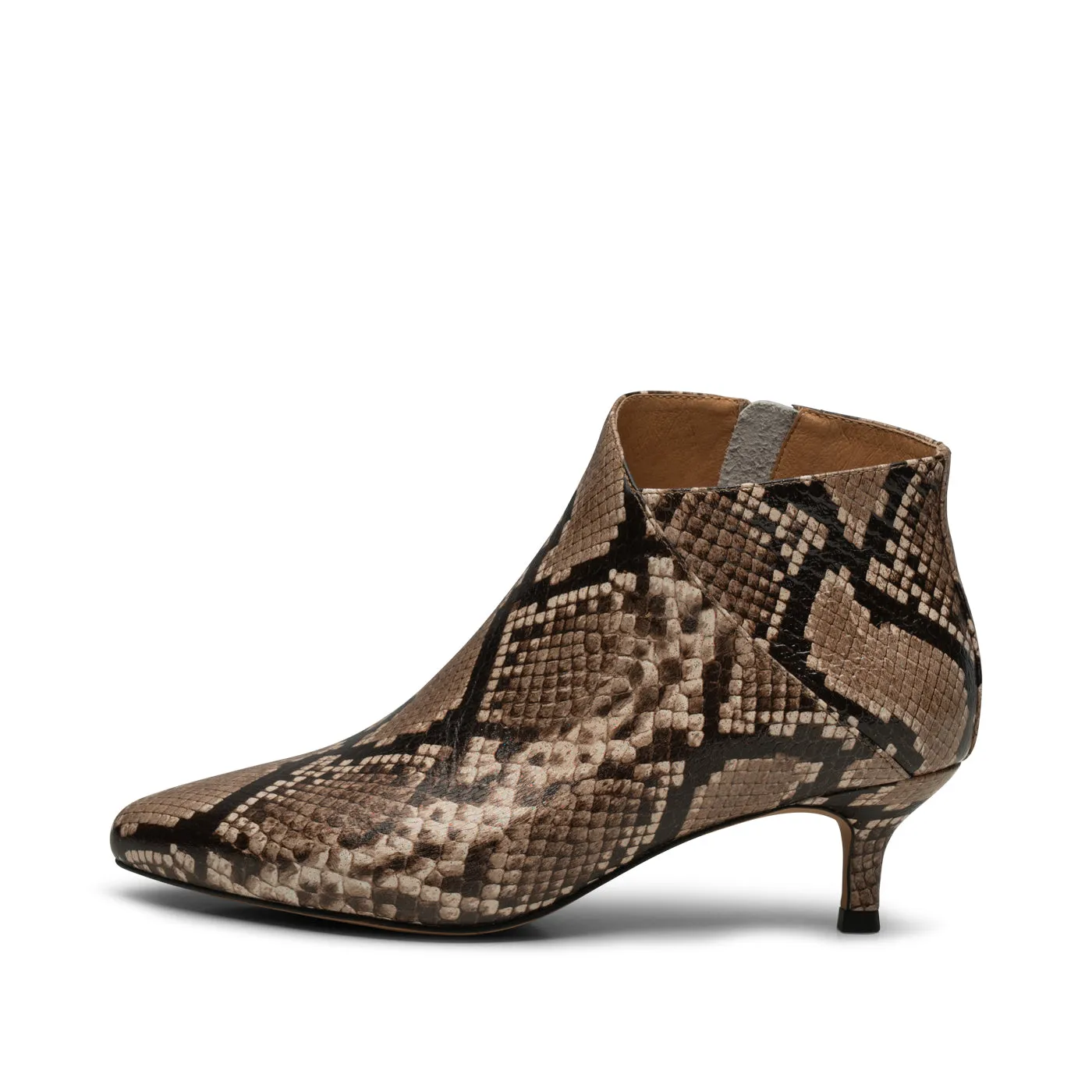 Saga bootie leather - BEIGE