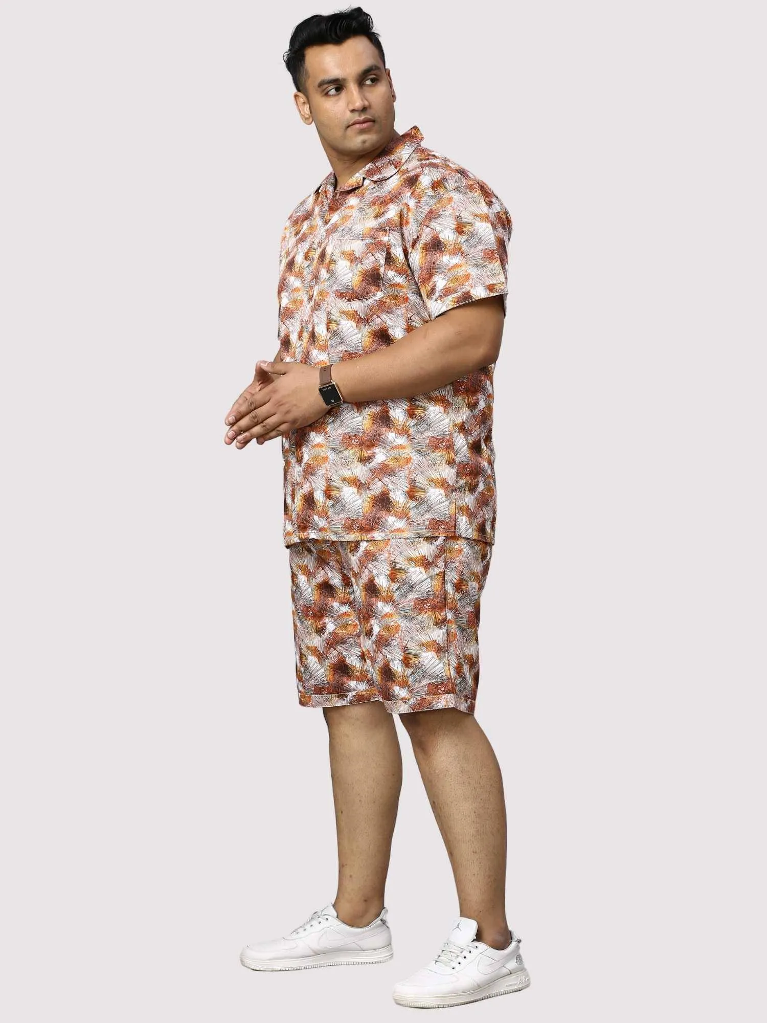 Sandstone Digital Printed Half Co-Ords Men's Plus Size