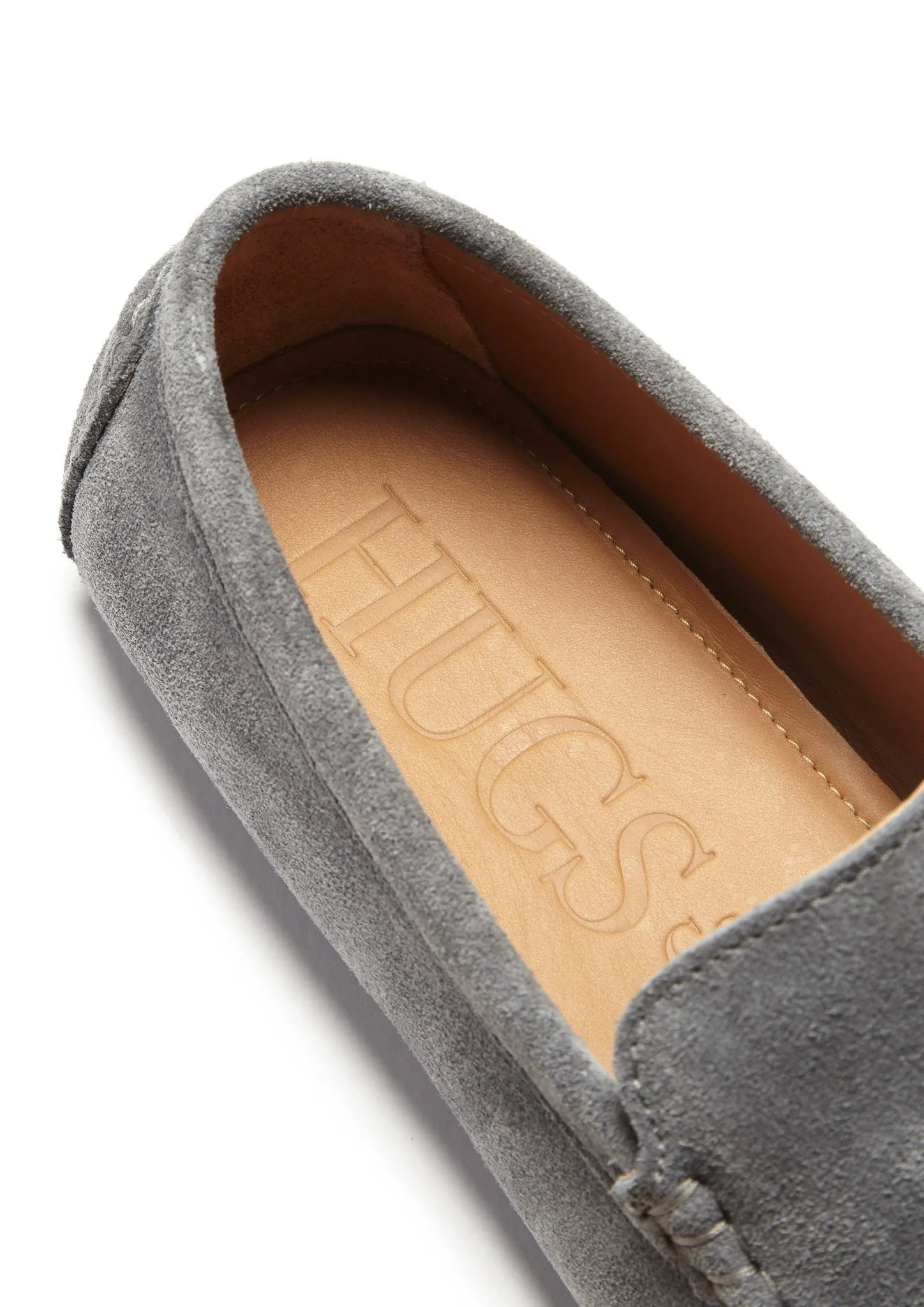 Tasselled Driving Loafers, slate grey suede